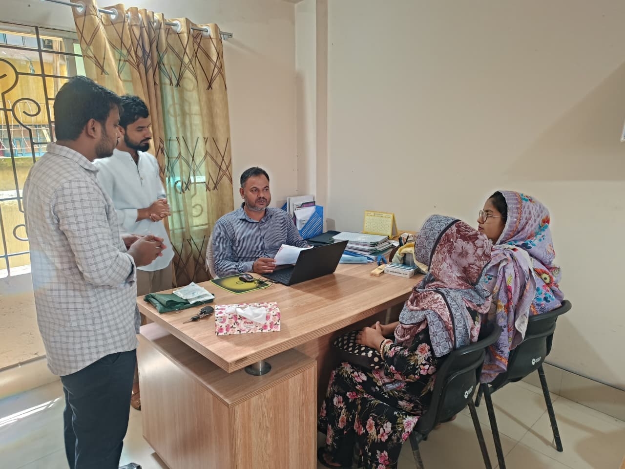 KRTC ambassadors coordinating with a university representative
