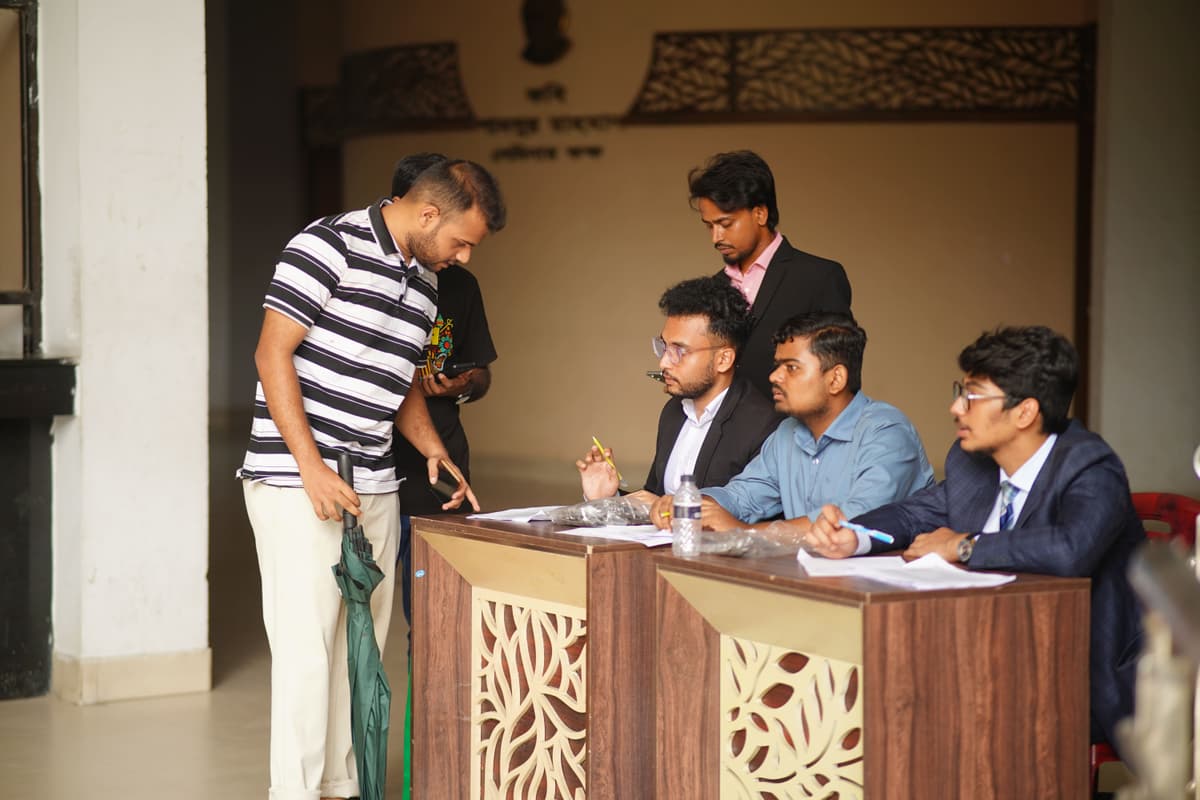 Dhaka seminar moment — presentation