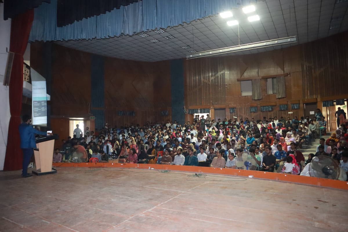 Rajshahi seminar moment — engagement