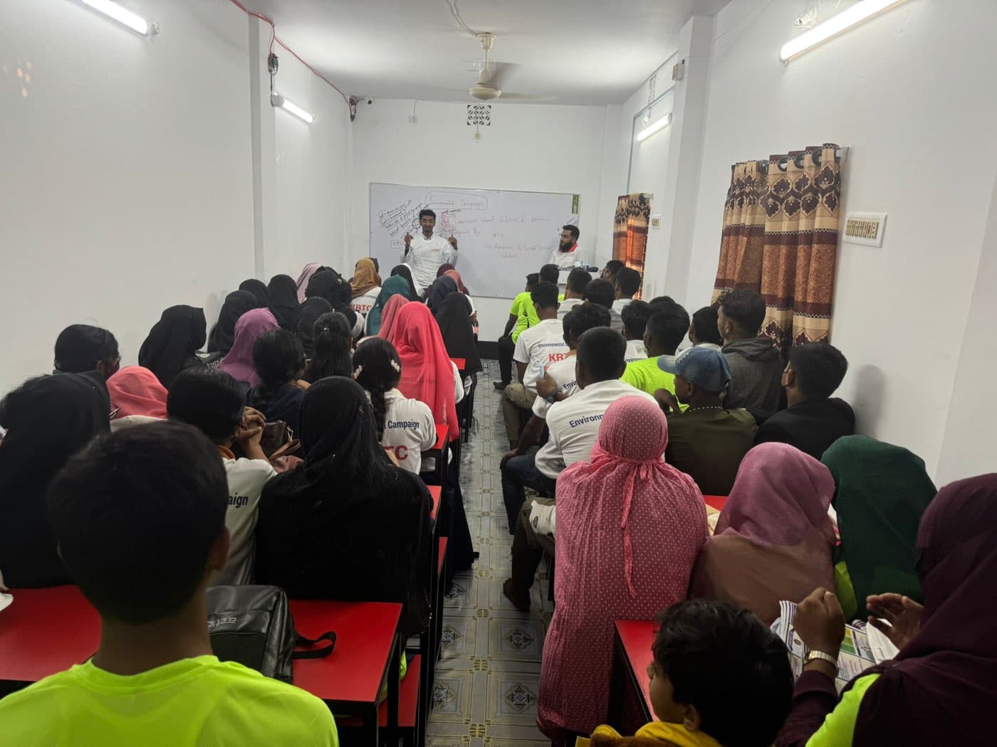 Students taking exam