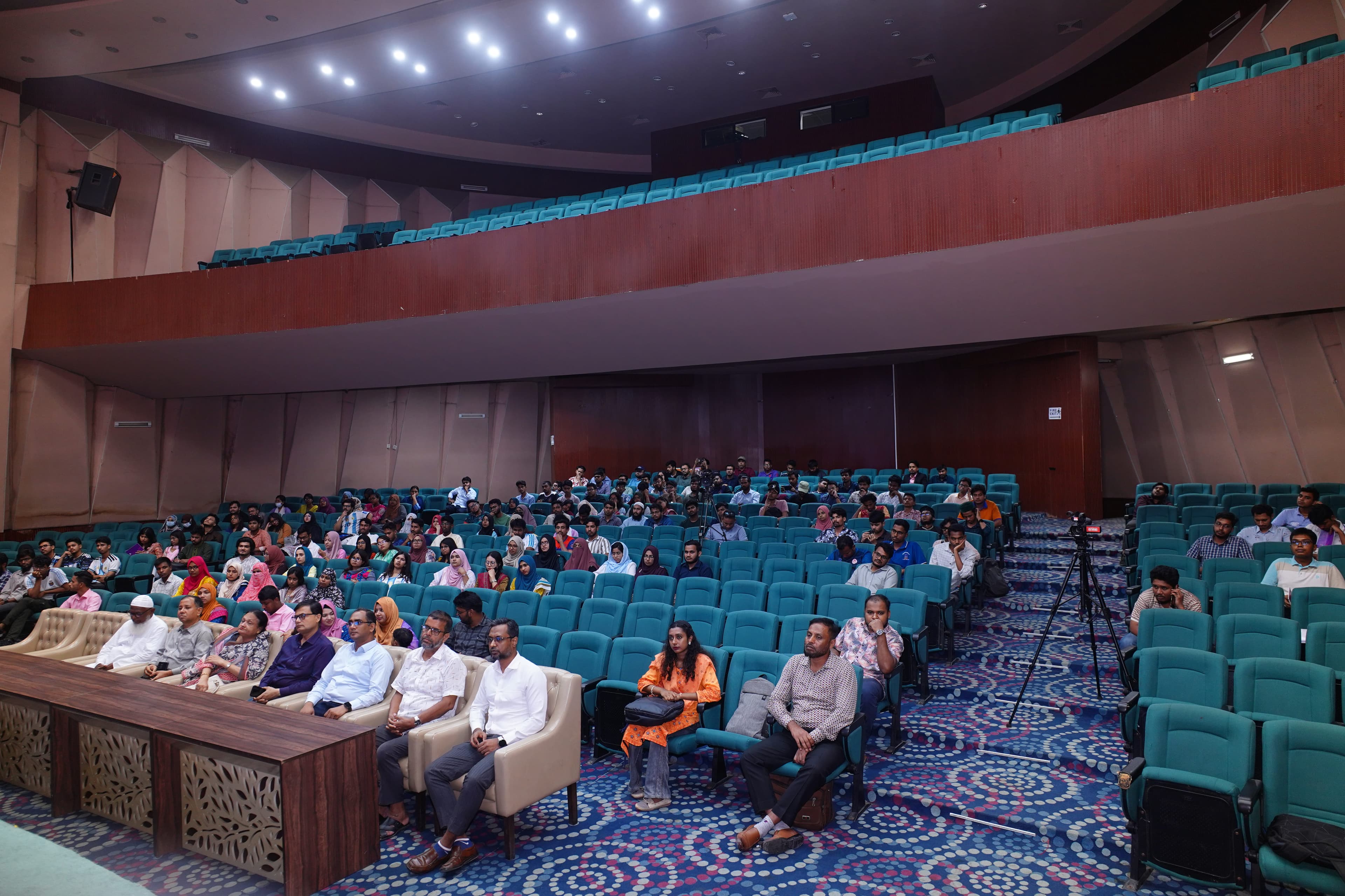 Students and teachers during the Dhaka seminar session